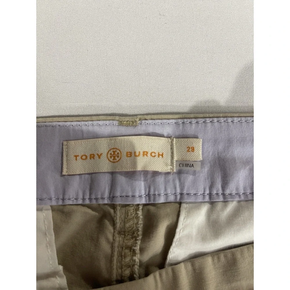 Tory Burch Women's Chino Khaki Pants Size 29 Cotton Casual Workwear